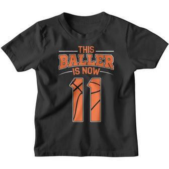 11 Year Old Basketball Player 11Th Birthday Party Boy Youth T-shirt - Thegiftio UK