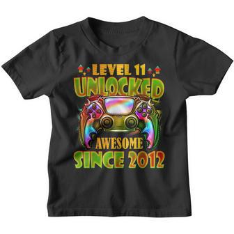 11 Year Old Boy Level 11 Unlocked Awesome 2012 11Th Birthday Youth T-shirt - Thegiftio UK