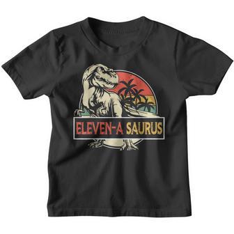 11 Year Old Dinosaur Birthday 11 Th T Rex Dino 11 Saurus Youth T-shirt - Thegiftio UK