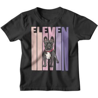 11 Year Old French Bulldog Frenchie Lover Birthday Girl Youth T-shirt - Thegiftio UK