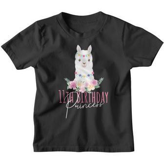 11 Years Old 11Th Birthday Llama Birthday Girl Gift V7 Youth T-shirt - Thegiftio UK
