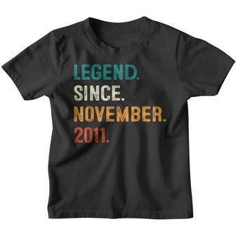 11 Years Old Gifts Legend Since November 2011 11Th Birthday V2 Youth T-shirt - Thegiftio UK