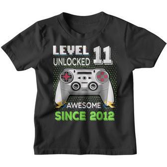 11Th Birthday Boy Level 11 Unlocked Awesome 2012 Video Gamer V2 Youth T-shirt - Thegiftio UK