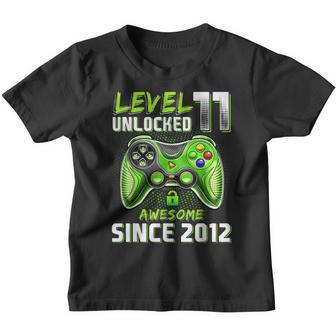 11Th Birthday Boy Level 11 Unlocked Awesome 2012 Video Gamer Youth T-shirt - Thegiftio UK