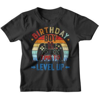11Th Birthday Boy Time To Level Up 11 Years Old Boys Youth T-shirt - Thegiftio UK