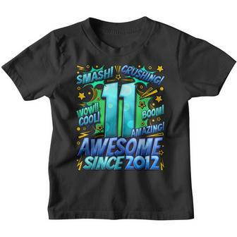 11Th Birthday Comic Style Awesome Since 2012 11 Year Old Boy  Youth T-shirt