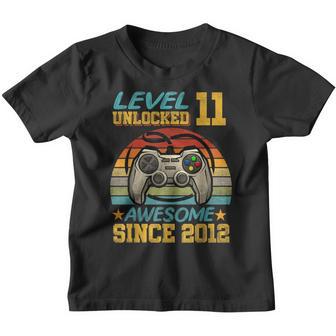 11Th Birthday Gift Level 11 Unlocked Awesome 2012 Video Game Youth T-shirt - Thegiftio UK