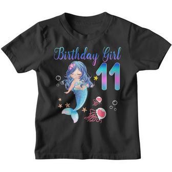 11Th Birthday Gifts 11 Years Old Birthday Girl Gifts Mermaid Youth T-shirt - Thegiftio UK