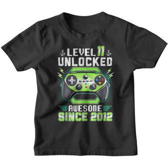 11Th Birthday Gifts Boy Level 11 Unlocked Awesome 2012 Gamer Youth T-shirt - Thegiftio UK