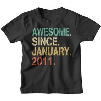 12 Year Old Awesome Since January 2011 12Th Birthday Boy Youth T-shirt - Thegiftio UK