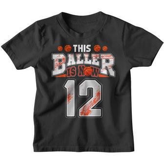 12 Year Old Basketball Player 12Th Birthday Party Boy Youth T-shirt - Thegiftio UK