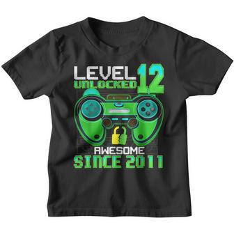 12 Year Old Boy Level 12 Unlocked Awesome 2011 12Th Birthday V2 Youth T-shirt - Thegiftio UK