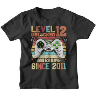 12 Year Old Boy Level 12 Unlocked Awesome 2011 12Th Birthday Youth T-shirt - Thegiftio UK