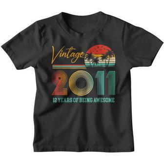 12 Year Old Gift Boys Girls Vintage 2011 12Th Birthday Retro V2 Youth T-shirt - Thegiftio UK