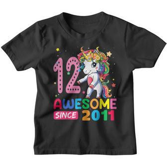 12 Year Old Unicorn Dabbing 12Th Birthday Girl Unicorn Party V2 Youth T-shirt - Thegiftio UK