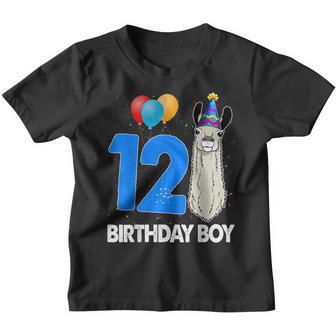 12 Years Old 12Th Birthday Llama Birthday Girl Gift V5 Youth T-shirt - Thegiftio UK