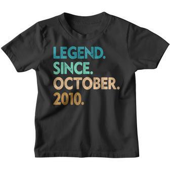 12 Years Old Gifts Legend Since October 2010 12Th Birthday V6 Youth T-shirt - Thegiftio UK