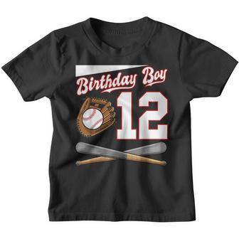 12Th Birthday Boy 12 Year Old Baseball Player Birthday Sport Youth T-shirt - Thegiftio UK