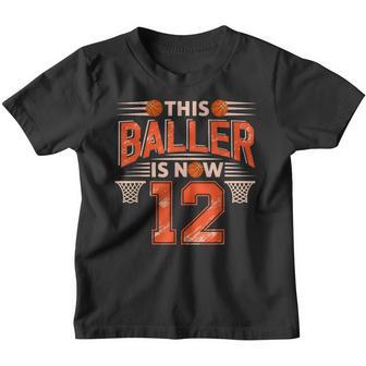 12Th Birthday Sport 12 Years Old Basketball 12 Boys Kids Youth T-shirt - Thegiftio UK