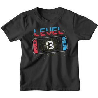13 Year Old Video Games Level 13 Birthday Boy Gaming Gifts Youth T-shirt - Thegiftio UK