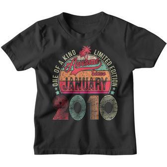 13 Years Old Awesome Since January 2010 Gifts 13Th Birthday Youth T-shirt - Thegiftio UK