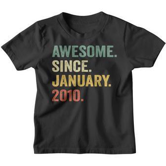 13 Years Old Gifts 13Th Bday Boys Awesome Since January 2010 V2 Youth T-shirt - Thegiftio UK