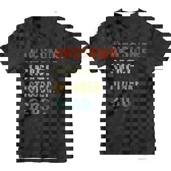 13 Years Old Gifts Awesome Since October 2009 13Th Birthday V4 Youth T-shirt - Thegiftio UK