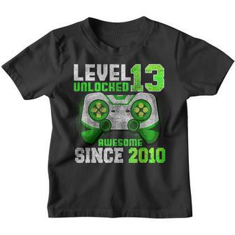 13Th Birthday Boy Level 13 Unlocked Awesome 2010 Video Gamer V2 Youth T-shirt - Thegiftio UK