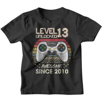 13Th Birthday Boy Level 13 Unlocked Awesome 2010 Video Gamer V4 Youth T-shirt - Thegiftio UK
