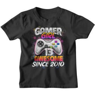 13Th Birthday Girl Level 13 Unlocked Awesome 2010 Video Game Youth T-shirt - Thegiftio UK