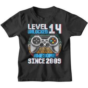 14 Year Old Gamer Boy Since 2009 14Th Birthday Gifts Gaming V2 Youth T-shirt - Seseable