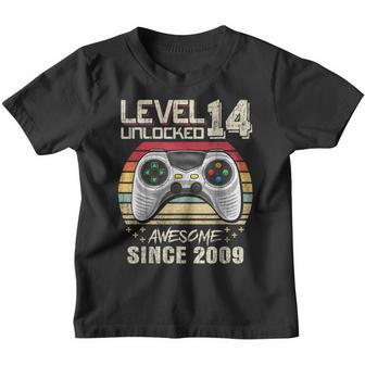 14Th Birthday Boy Level 14 Unlocked Awesome Since 2009 Gifts Youth T-shirt - Thegiftio UK