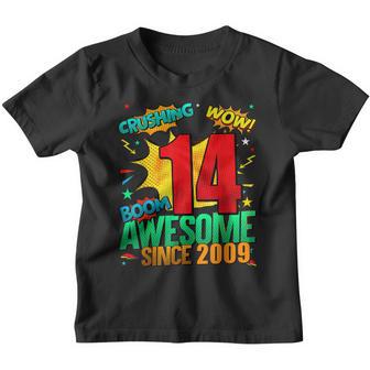 14Th Birthday Comic Style Awesome Since 2007 14 Year Old Youth T-shirt - Thegiftio UK