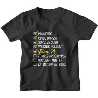 14Th Birthday Gift 14 Years Old Checklist Youth T-shirt - Thegiftio UK
