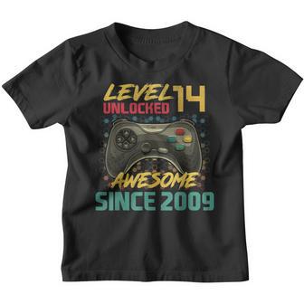 14Th Birthday Gift Level 14 Unlocked Awesome 2009 Video Game V2 Youth T-shirt - Thegiftio UK