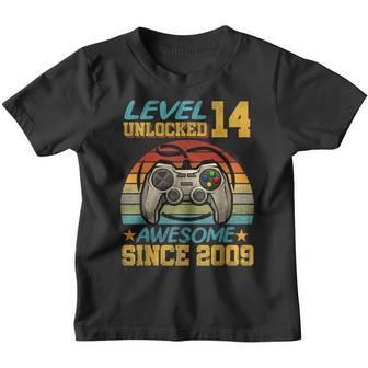 14Th Birthday Gift Level 14 Unlocked Awesome 2009 Video Game Youth T-shirt - Thegiftio UK