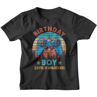 15Th Birthday Boy Level 15 Unlocked Awesome Since 2008 Gifts V2 Youth T-shirt - Thegiftio UK