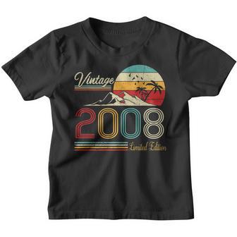 15Th Birthday Gift Vintage 2008 Limited Edition 15 Years Old V3 Youth T-shirt - Thegiftio UK