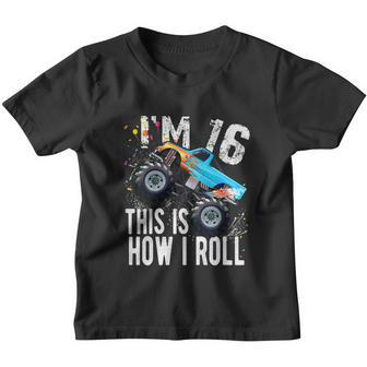 16 Year Old Gift Cool 16Th Birthday Boy Gift For Monster Truck Car Lovers Youth T-shirt - Monsterry CA