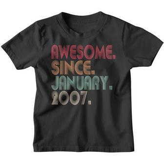 16Th Birthday Boy 16 Years Old Awesome Since January 2007 Youth T-shirt - Thegiftio UK