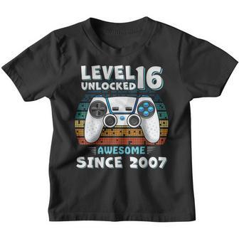 16Yr Bday Son Boy Funny Gamer 16Th 16 Year Old Birthday V2 Youth T-shirt - Thegiftio UK