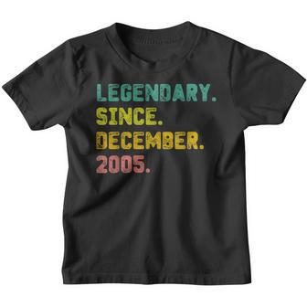 17 Years Old Legend Since December 2005 17Th Birthday Gifts Youth T-shirt - Thegiftio UK