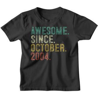 18 Year Old Gifts Awesome Since October 2004 18Th Birthday V5 Youth T-shirt - Thegiftio UK