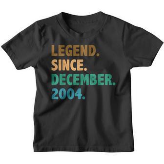 18 Years Old Gifts Legend Since December 2004 18Th Birthday V3 Youth T-shirt - Thegiftio UK