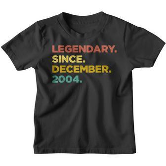 18 Years Old Gifts Legend Since December 2004 18Th Birthday V8 Youth T-shirt - Thegiftio UK