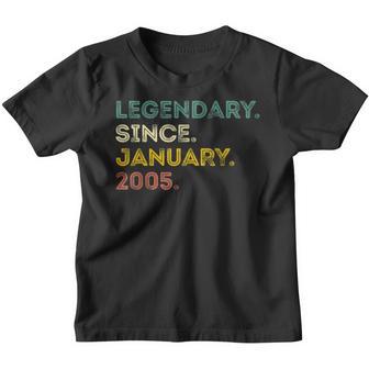 18 Years Old Legend Since January 2005 18Th Birthday Gifts V2 Youth T-shirt - Thegiftio UK