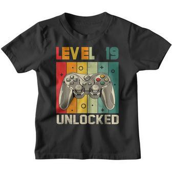 19 Year Old Gifts Level 19 Unlocked 19Th Birthday Boy Gaming V2 Youth T-shirt - Seseable