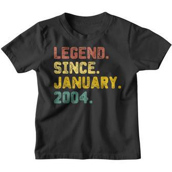 19 Years Old Legend Since January 2004 19Th Birthday Gifts Youth T-shirt - Thegiftio UK