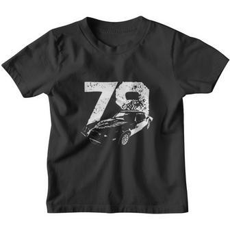 1979 Trans Am Three Quarter View With Year Dark Color Youth T-shirt - Thegiftio UK