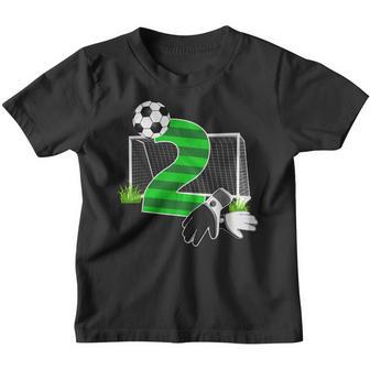 2 Year Old Soccer Player 2Nd Birthday Party Boy Youth T-shirt - Thegiftio UK